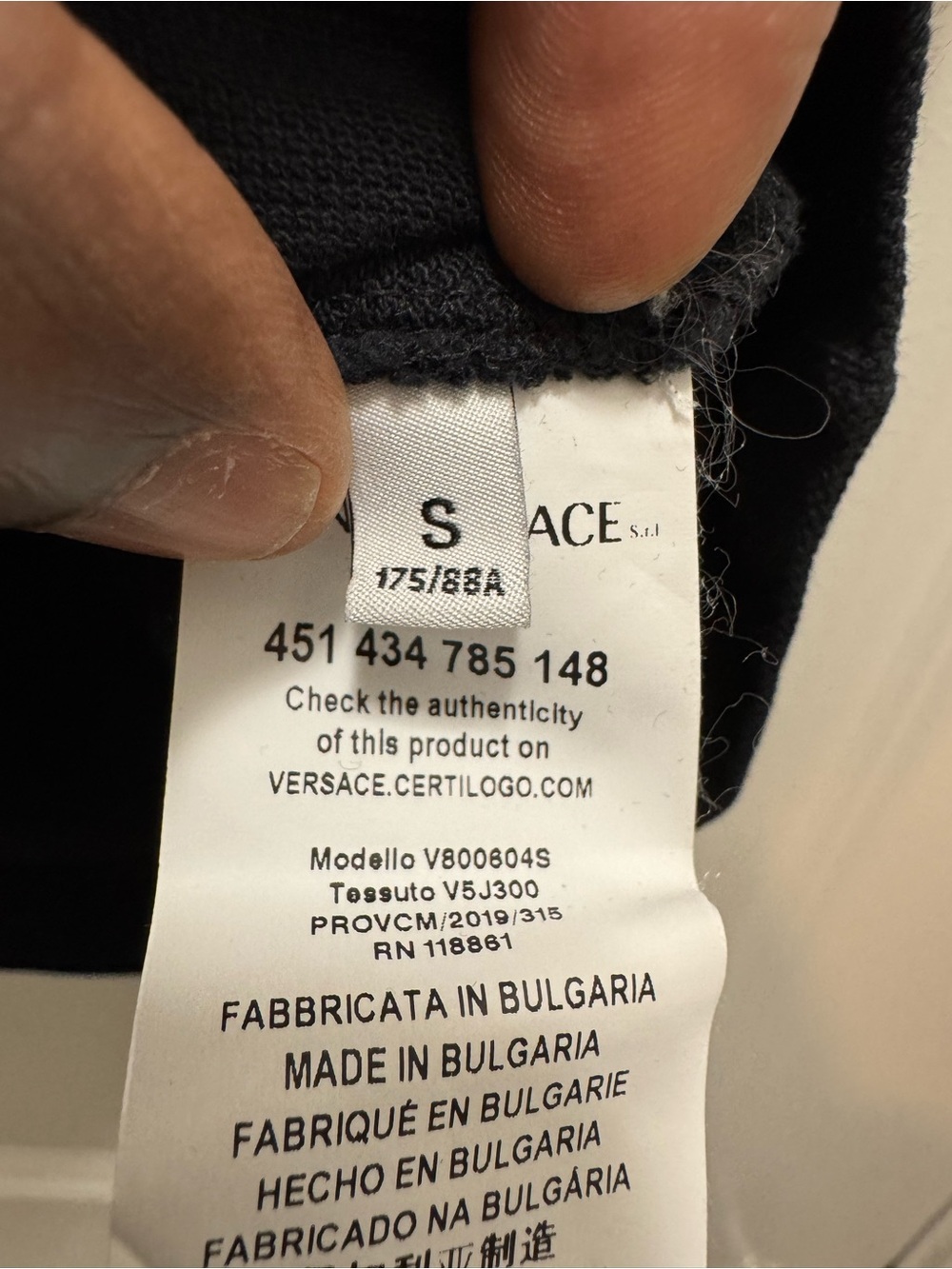 Versace Collection Black Short Sleeve Polo Shirt - Picture 8 of 10